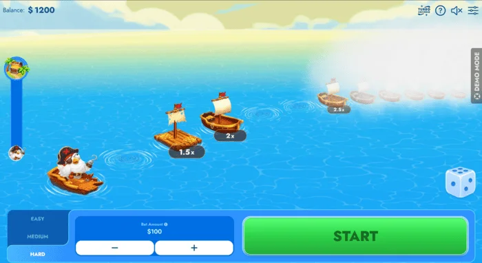 Pantalla de juego de Chicken Pirate Route